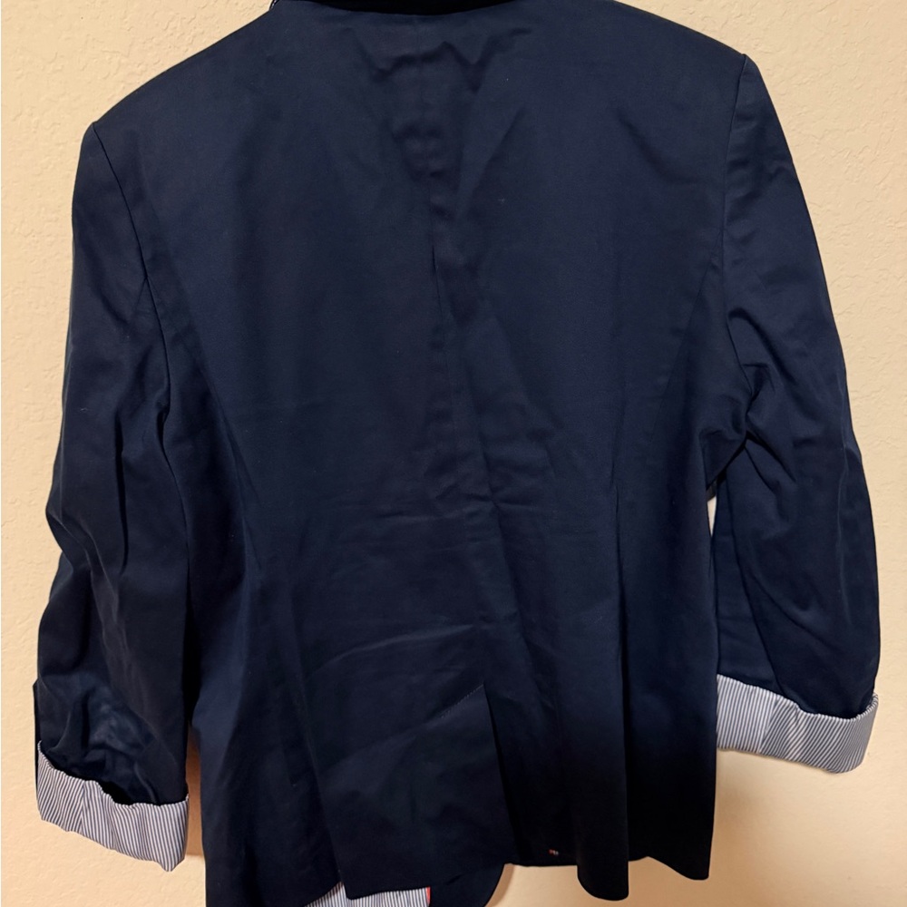 Tommy Hilfiger Women's Navy Knit Blazer - Picture 10 of 10